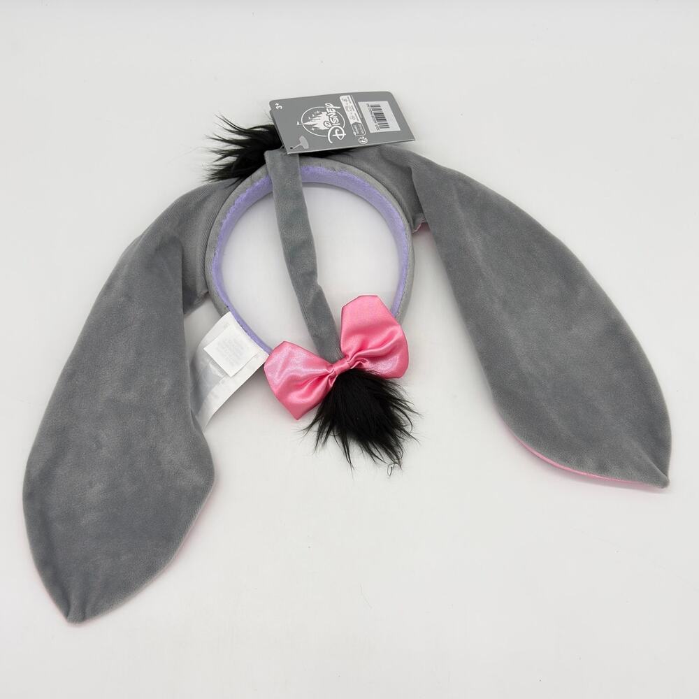 Disney Parks Winnie the Pooh EEYORE Costume Ears Headband Adult Size NEW